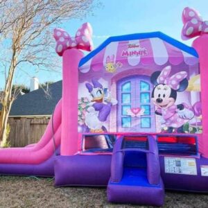 Minnie mouse bounce house and slide combo