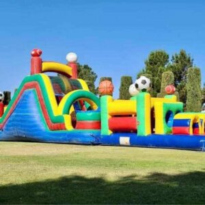 Sports Obstacle Course And Slide Combo